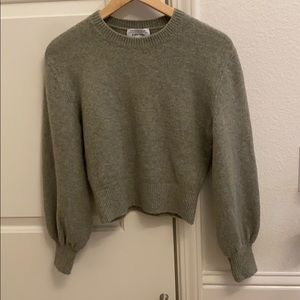 other stories cropped relaxed sweater green